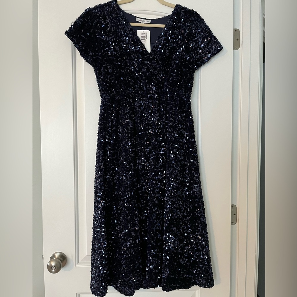 The Octavia Dress in Navy
